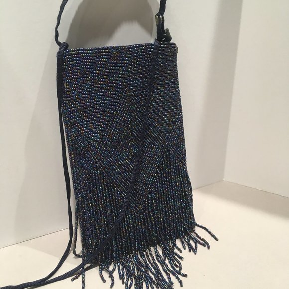 BLUE BEADED PHONE BAG - Picture 14 of 14
